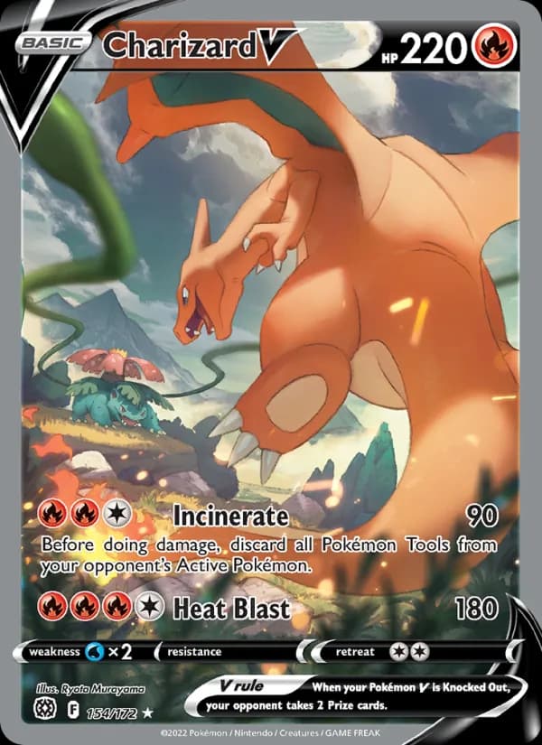 Charizard V card in English