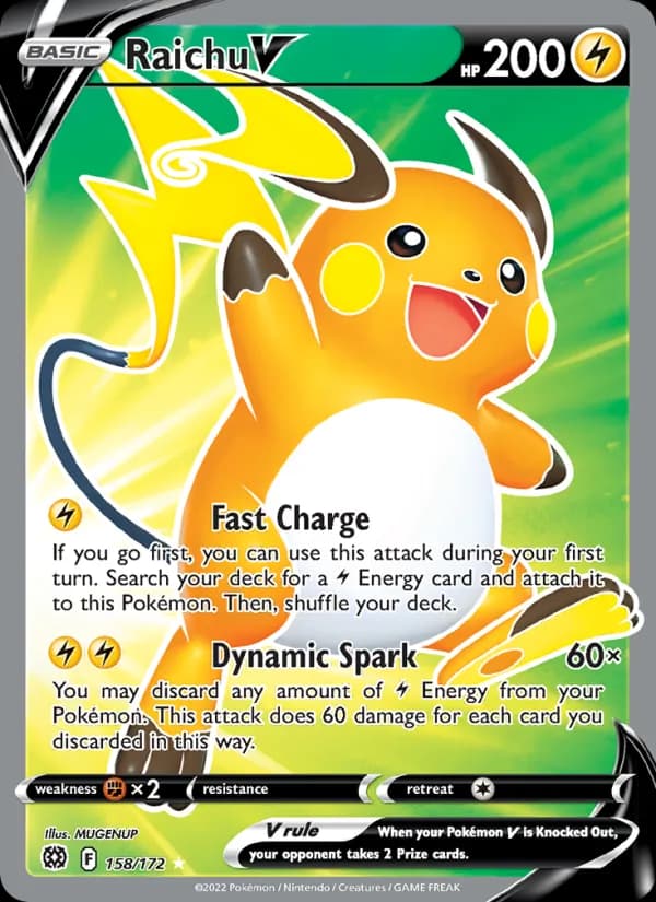 Raichu V card in English