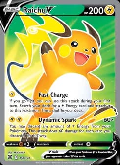 Raichu V card in English