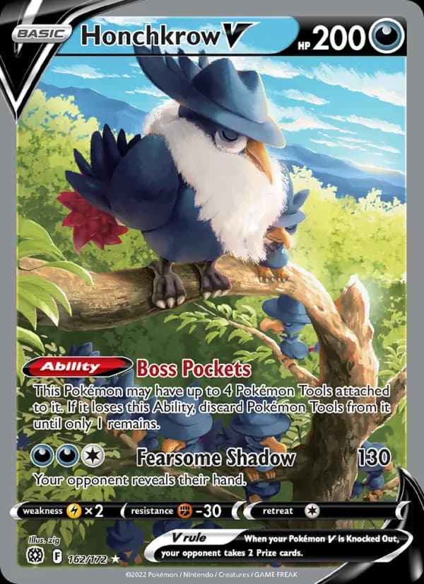 Honchkrow V card in English