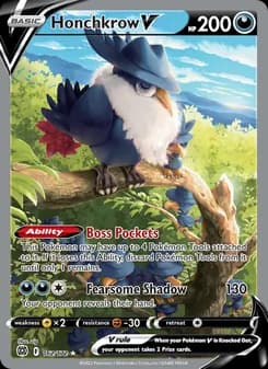Honchkrow V card in English