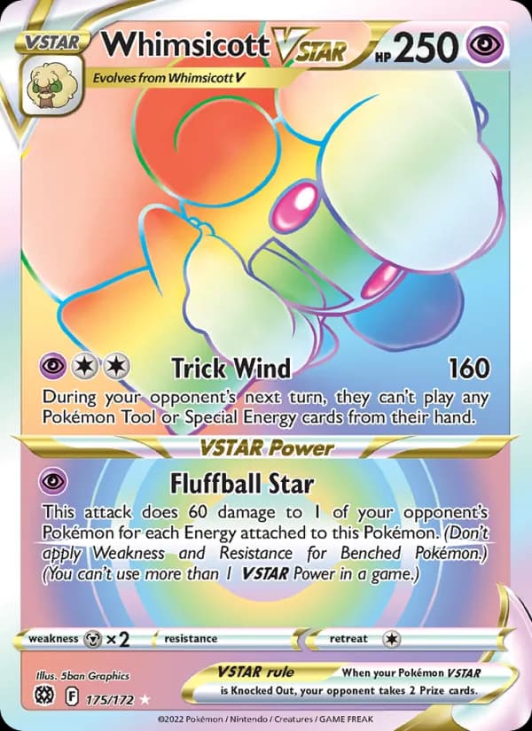 Whimsicott VSTAR card in English