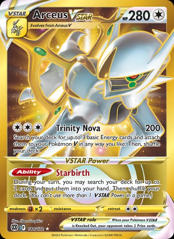 Arceus VSTAR card in English
