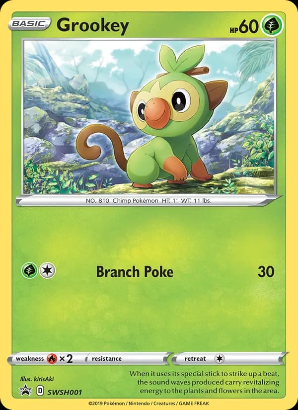 Grookey card in English