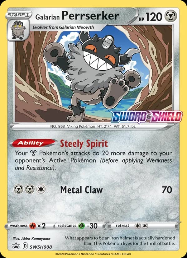 Galarian Perrserker card in English
