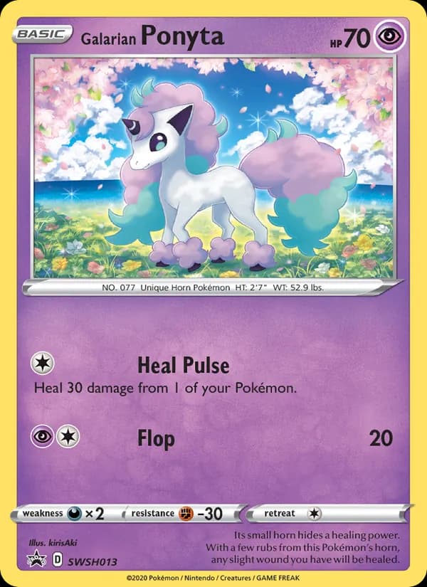Galarian Ponyta card in English