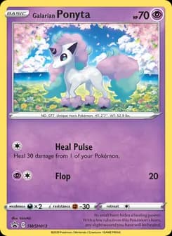 Galarian Ponyta card in English