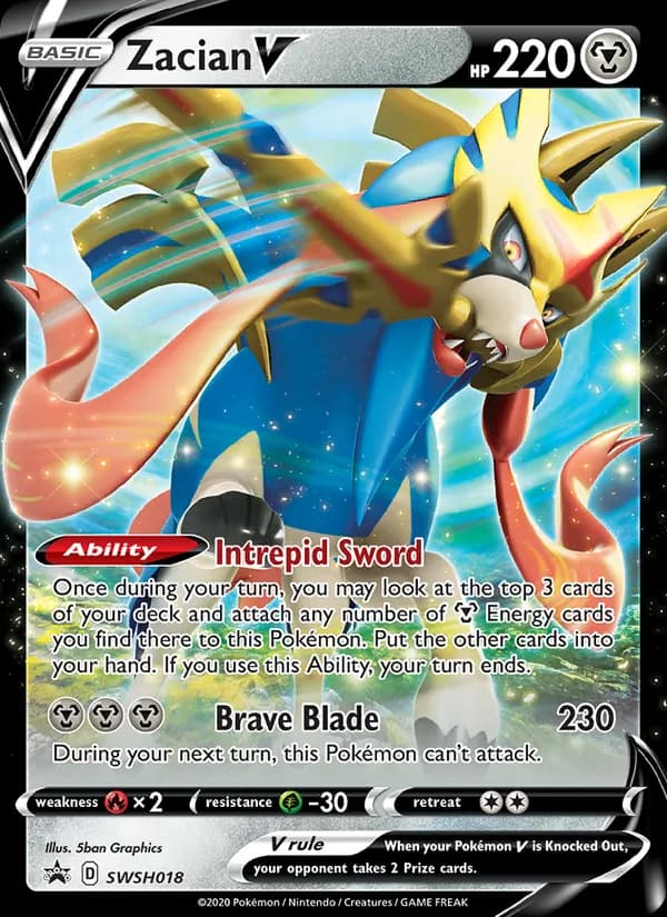 Zacian V card in English