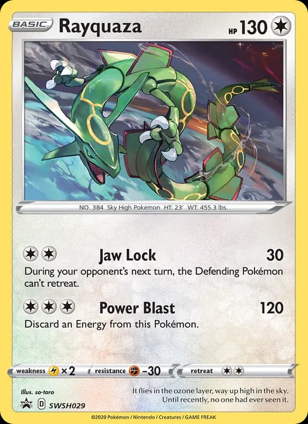Rayquaza card in English