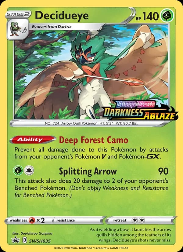 Decidueye card in English