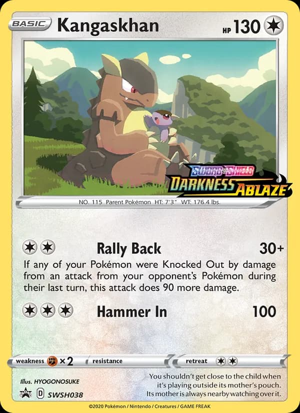 Kangaskhan card in English