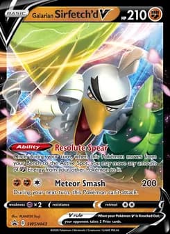 Galarian Sirfetch'd V card in English