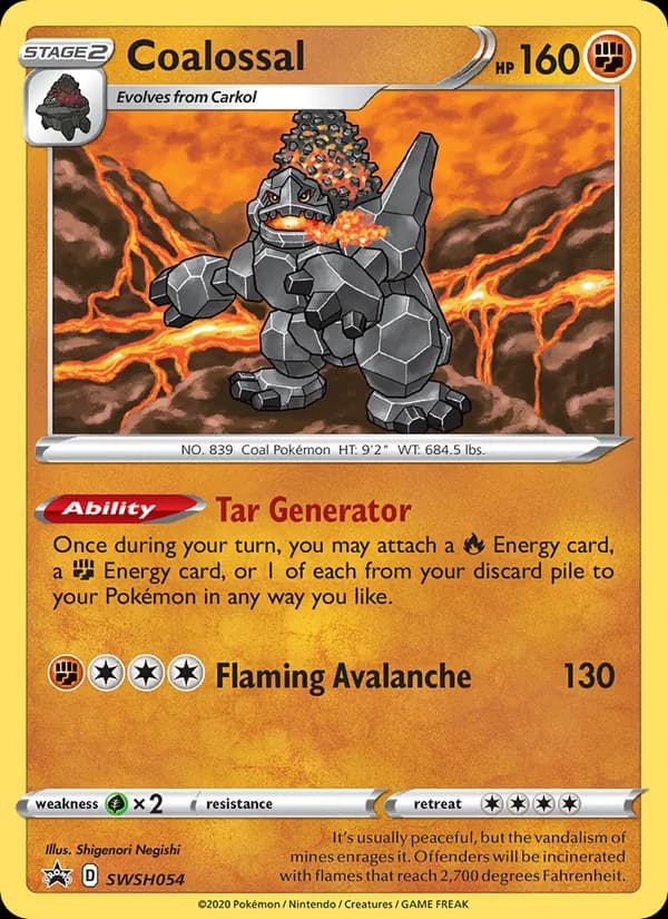 Coalossal card in English
