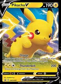 Pikachu V card in English