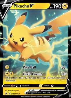 Pikachu V card in English
