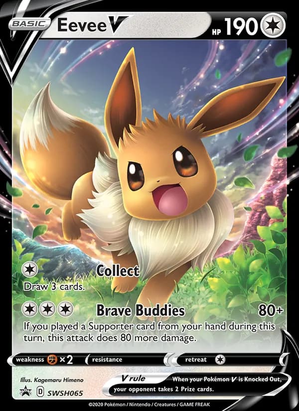 Eevee V card in English