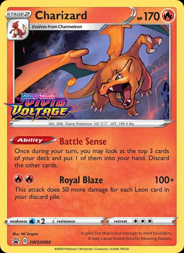 Charizard card in English