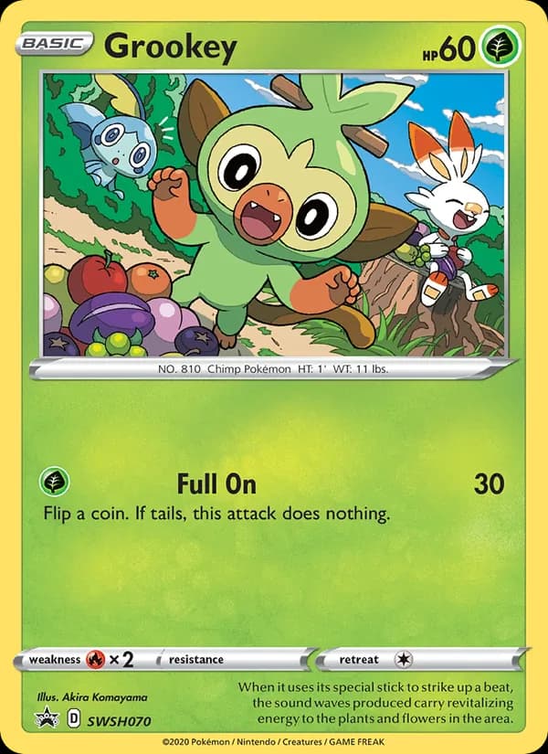 Grookey card in English