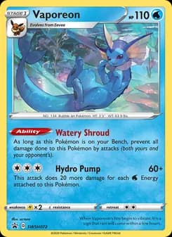 Vaporeon card in English