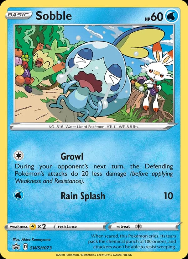 Sobble card in English
