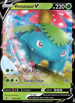 Venusaur V card in English