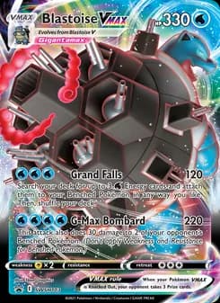 Blastoise VMAX card in English