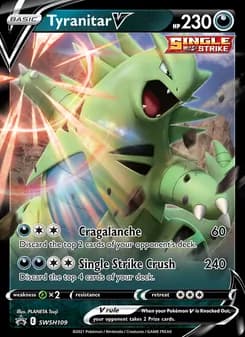 Tyranitar V card in English