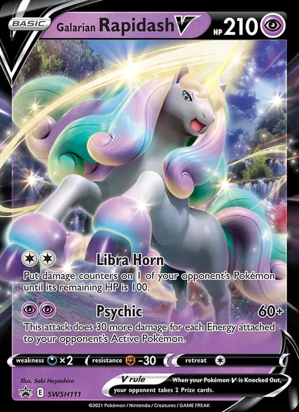 Galarian Rapidash V card in English