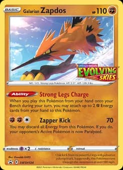 Galarian Zapdos card in English