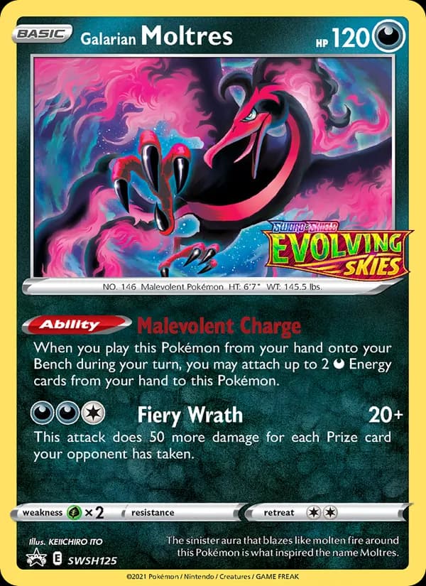 Galarian Moltres card in English