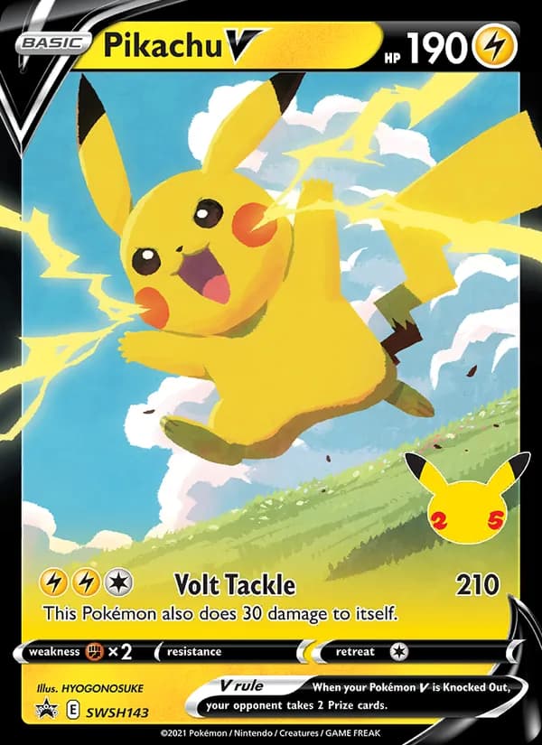 Pikachu V card in English