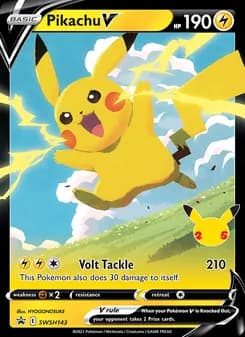 Pikachu V card in English