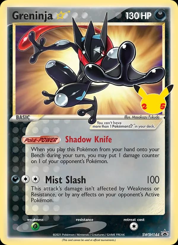 Greninja ☆ card in English
