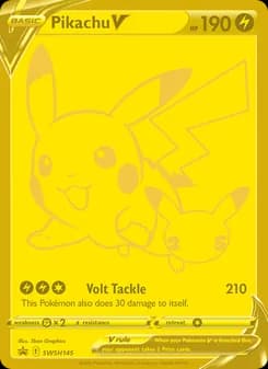 Pikachu V card in English