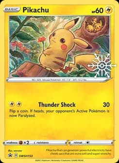 Pikachu card in English