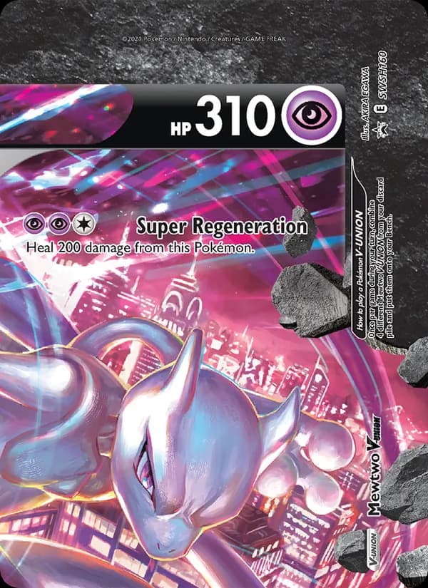Mewtwo V-UNION card in English