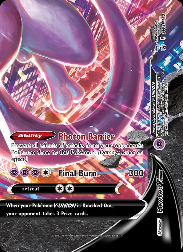 Mewtwo V-UNION card in English