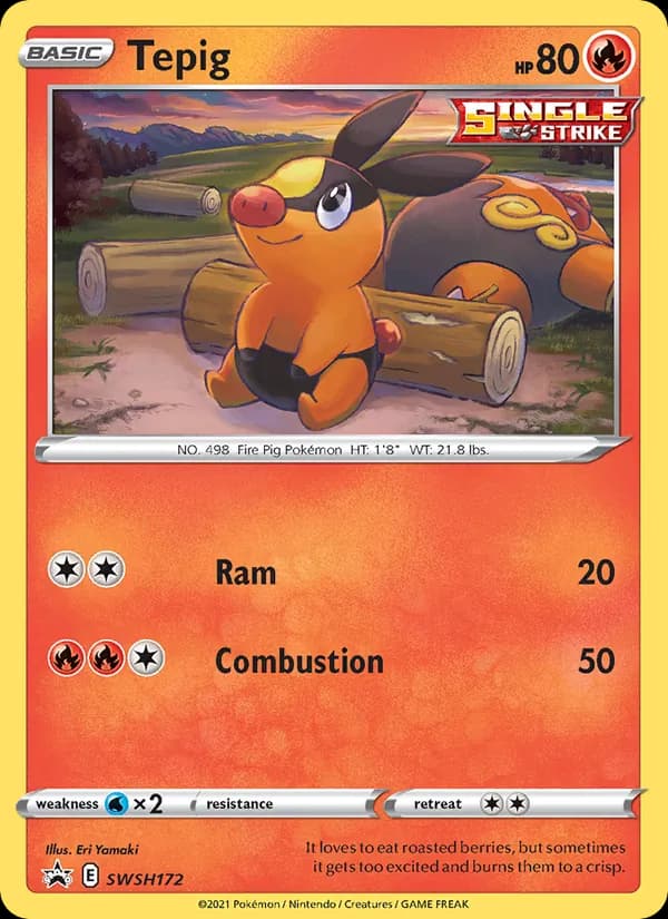 Tepig card in English
