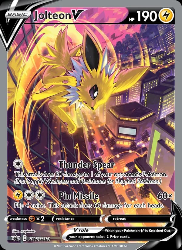 Jolteon V card in English