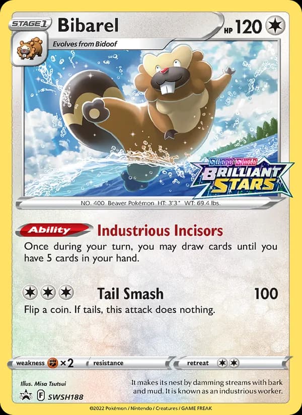 Bibarel card in English