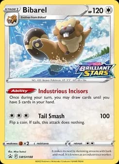Bibarel card in English