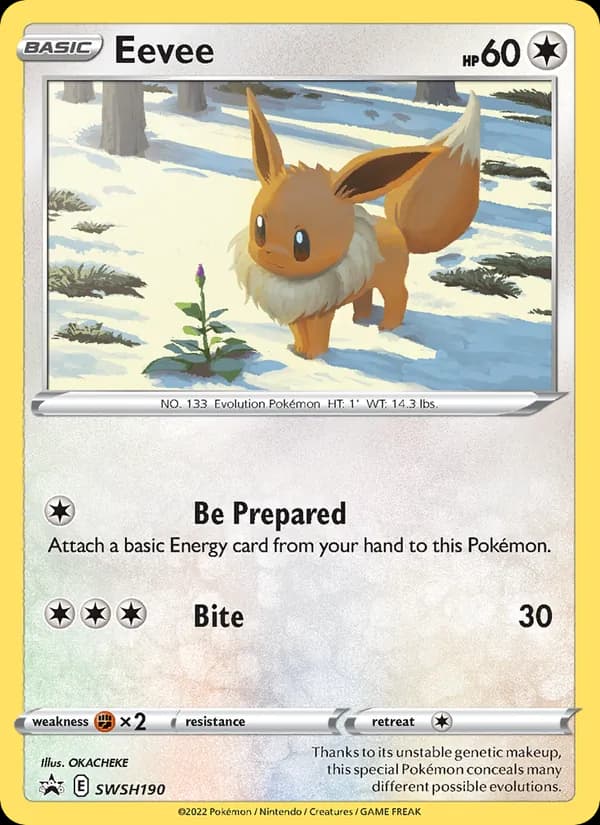 Eevee card in English
