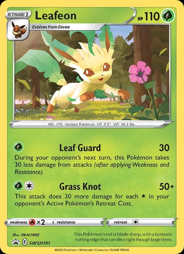 Leafeon card in English