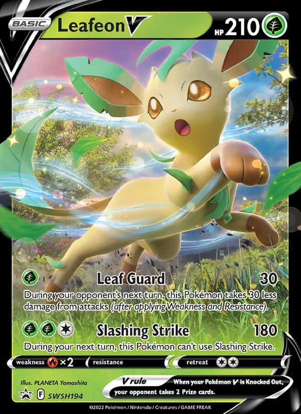 Leafeon V card in English