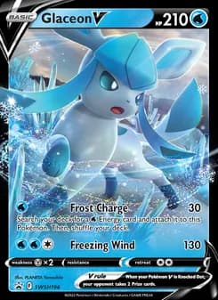 Glaceon V card in English