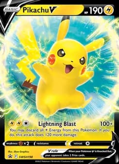 Pikachu V card in English