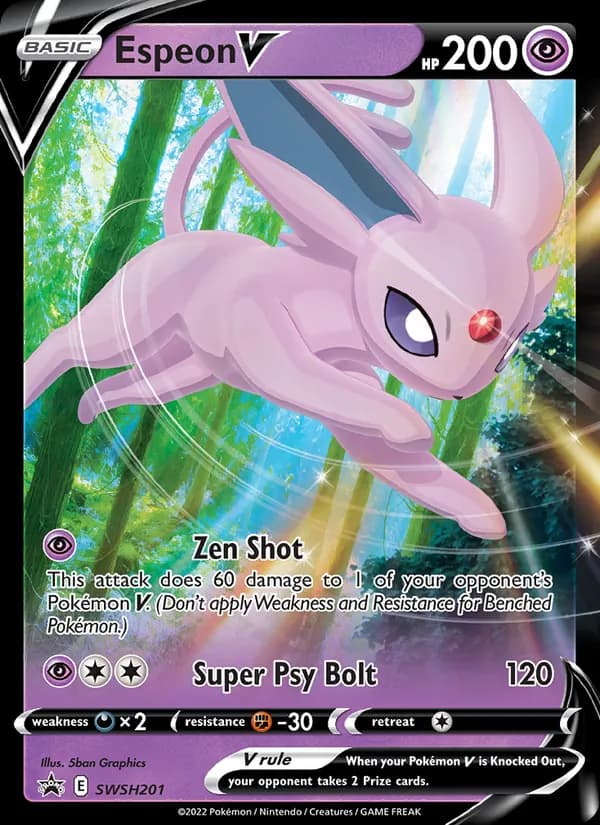 Espeon V card in English