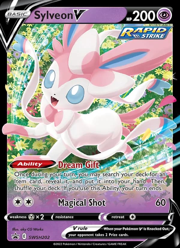 Sylveon V card in English