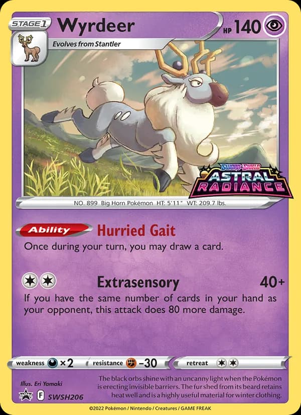 Wyrdeer card in English