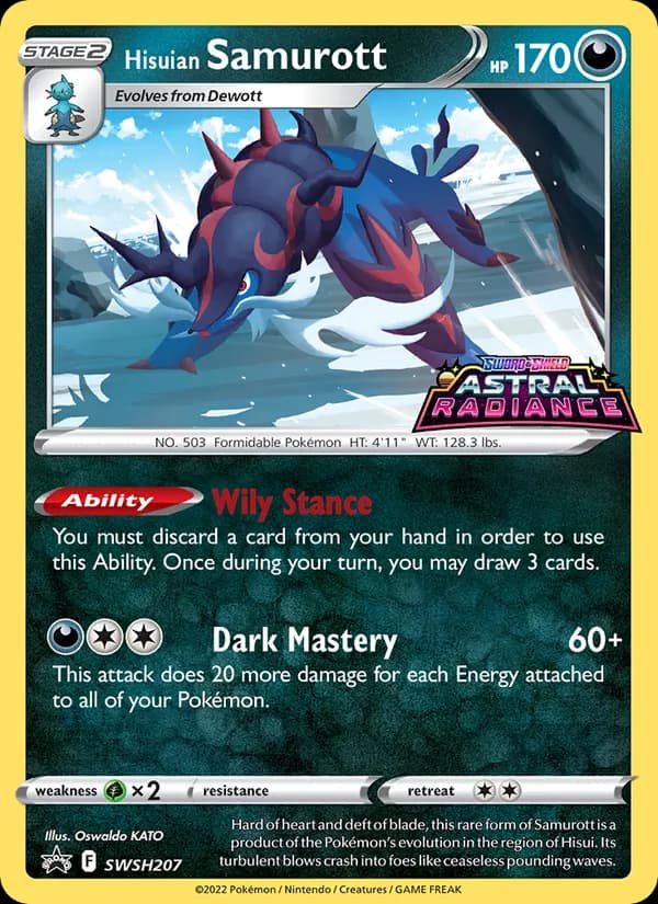 Hisuian Samurott card in English